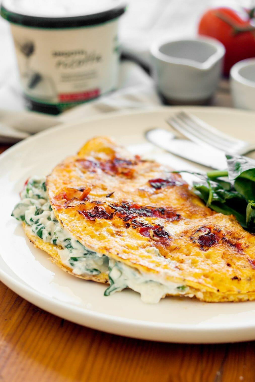 Ricotta Spinach Omelette — La Casa Del Formaggio