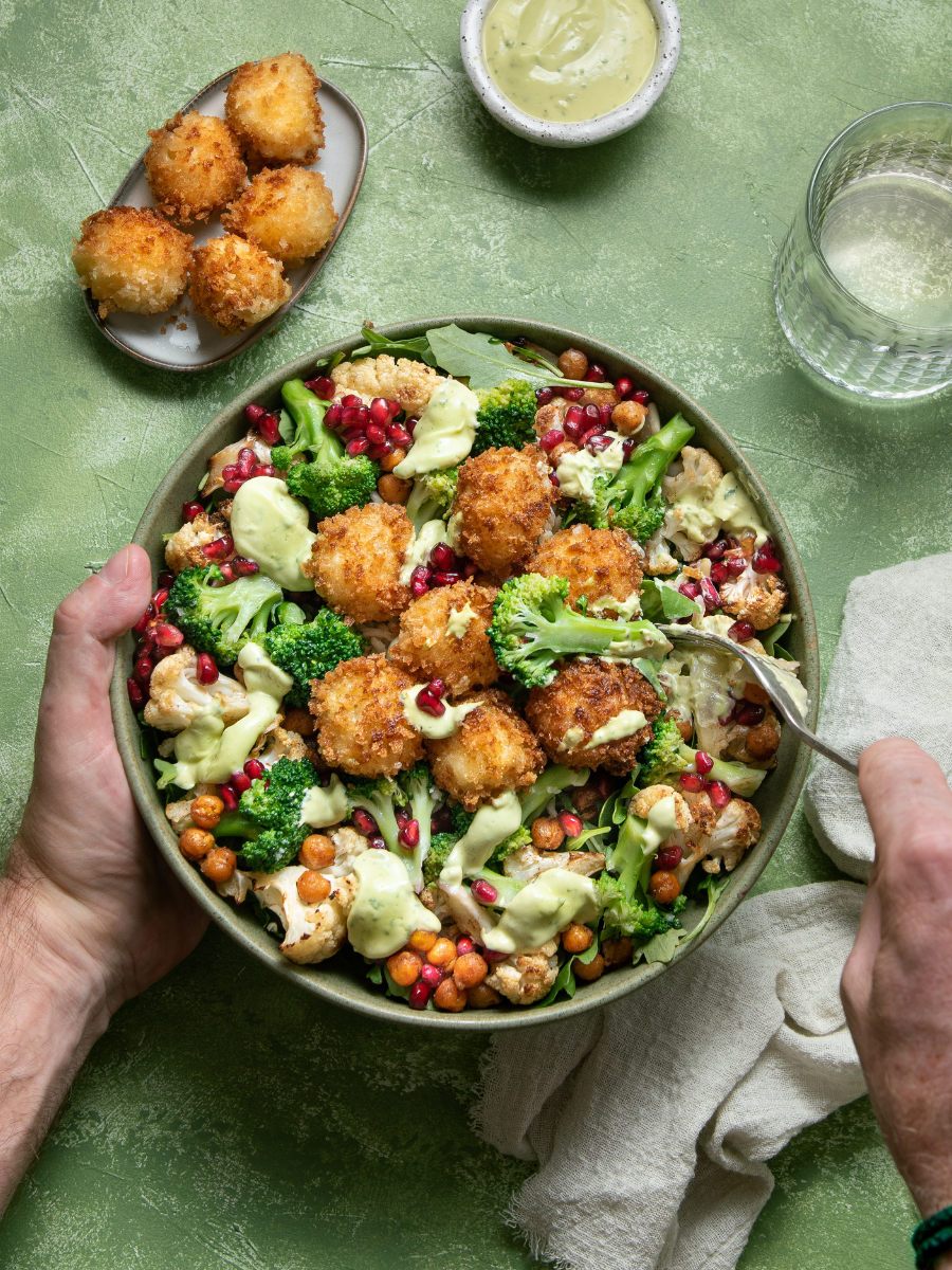 Mediterranean Bowl with Crumbed Bocconcini